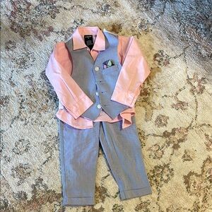 Izod Pink and White Boys' Dress Shirt